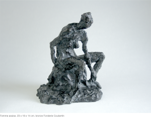 Femme assise, 23 x 18 x 14 cm, bronze Fonderie Coubertin