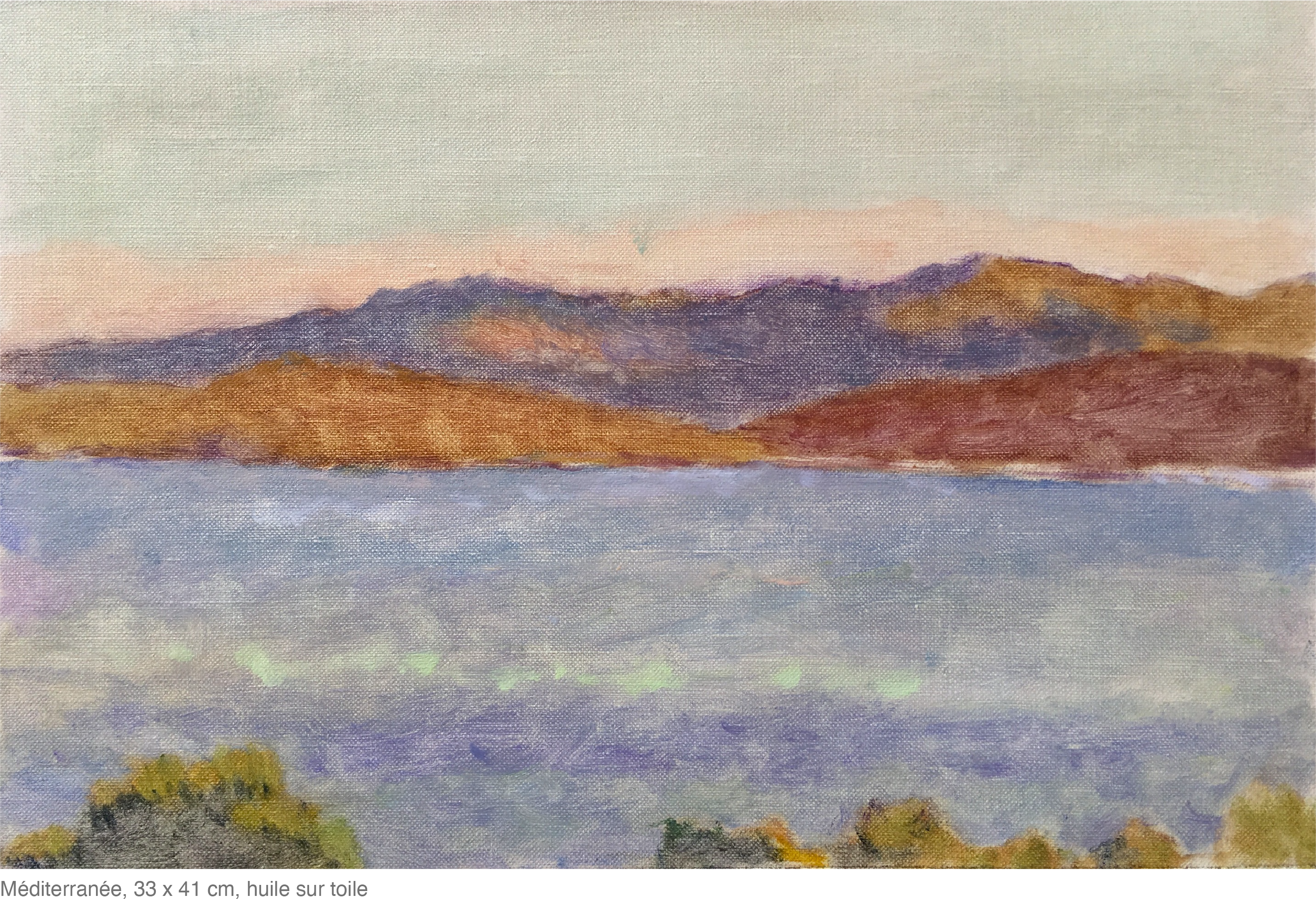 Méditerranée, 33 x 41 cm, huile sur toile