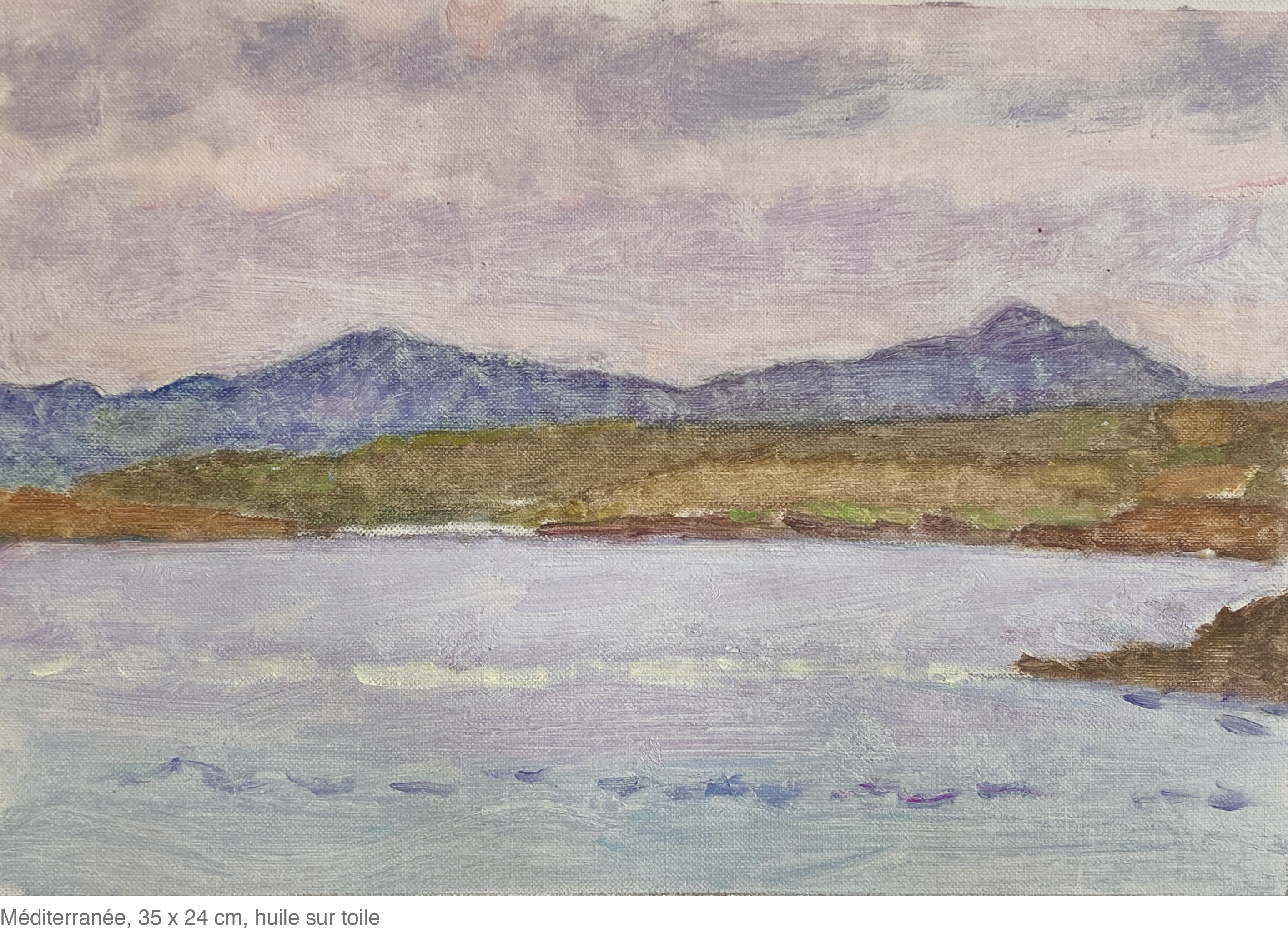 Méditerranée, 35 x 24 cm, huile sur toile