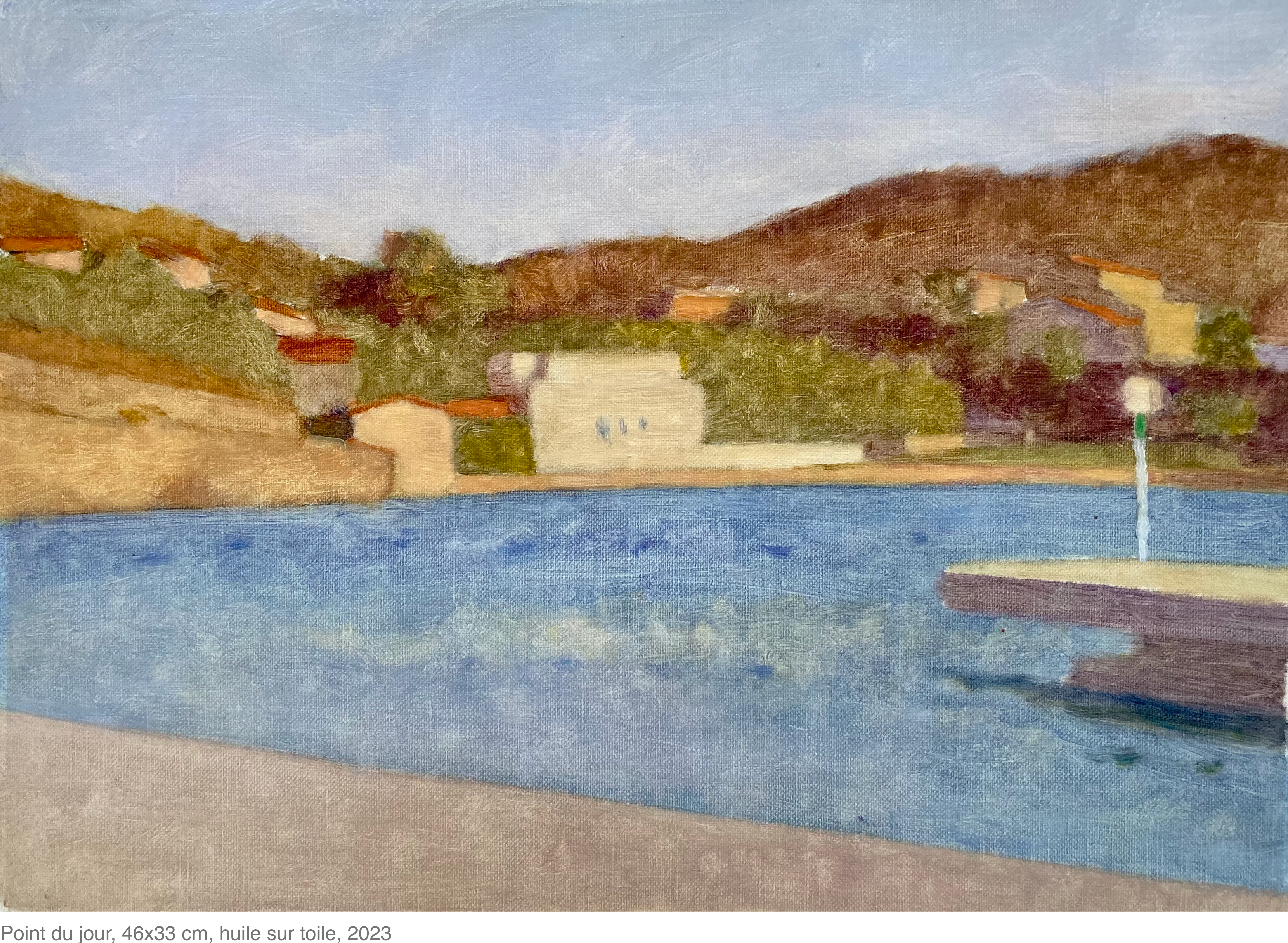 3.Point du jour, 46x33 cm, huile sur toile, 2023