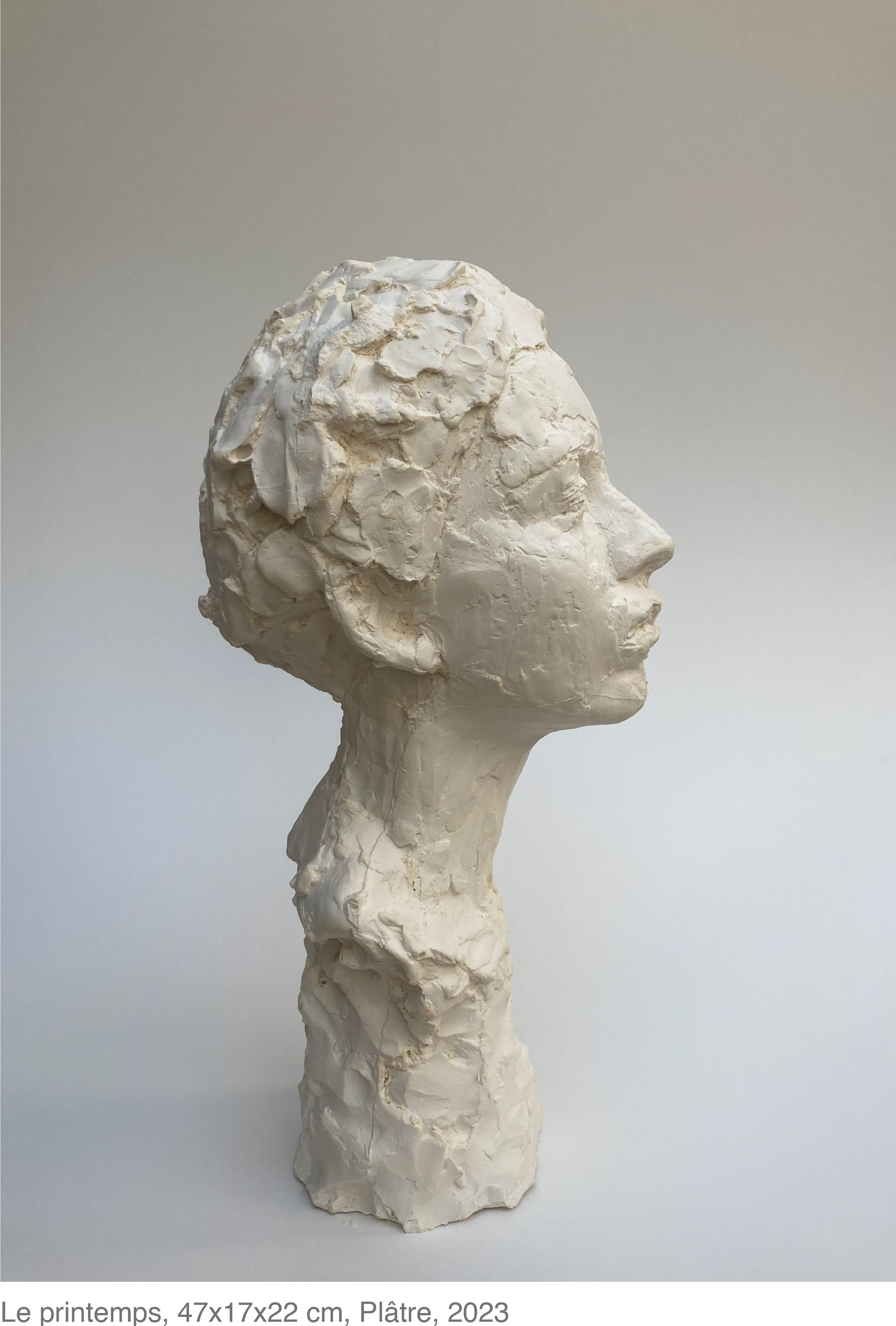 Le printemps, 47x17x22 cm, Plâtre, 2023